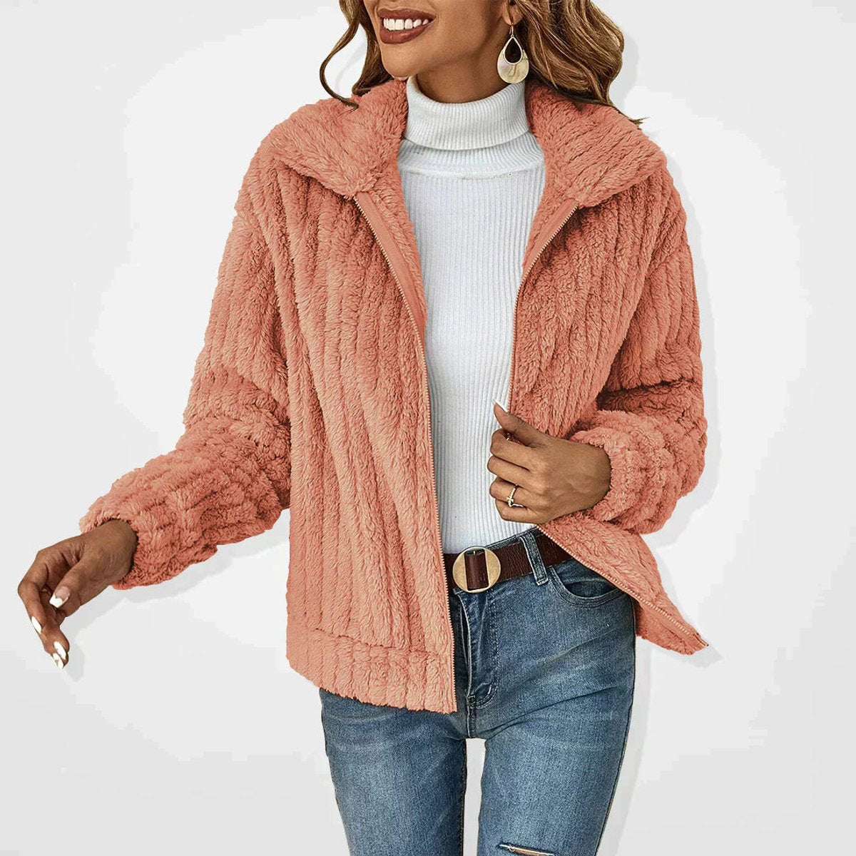 Wren | Women's Zip-Up Sherpa Cardigan Jacket